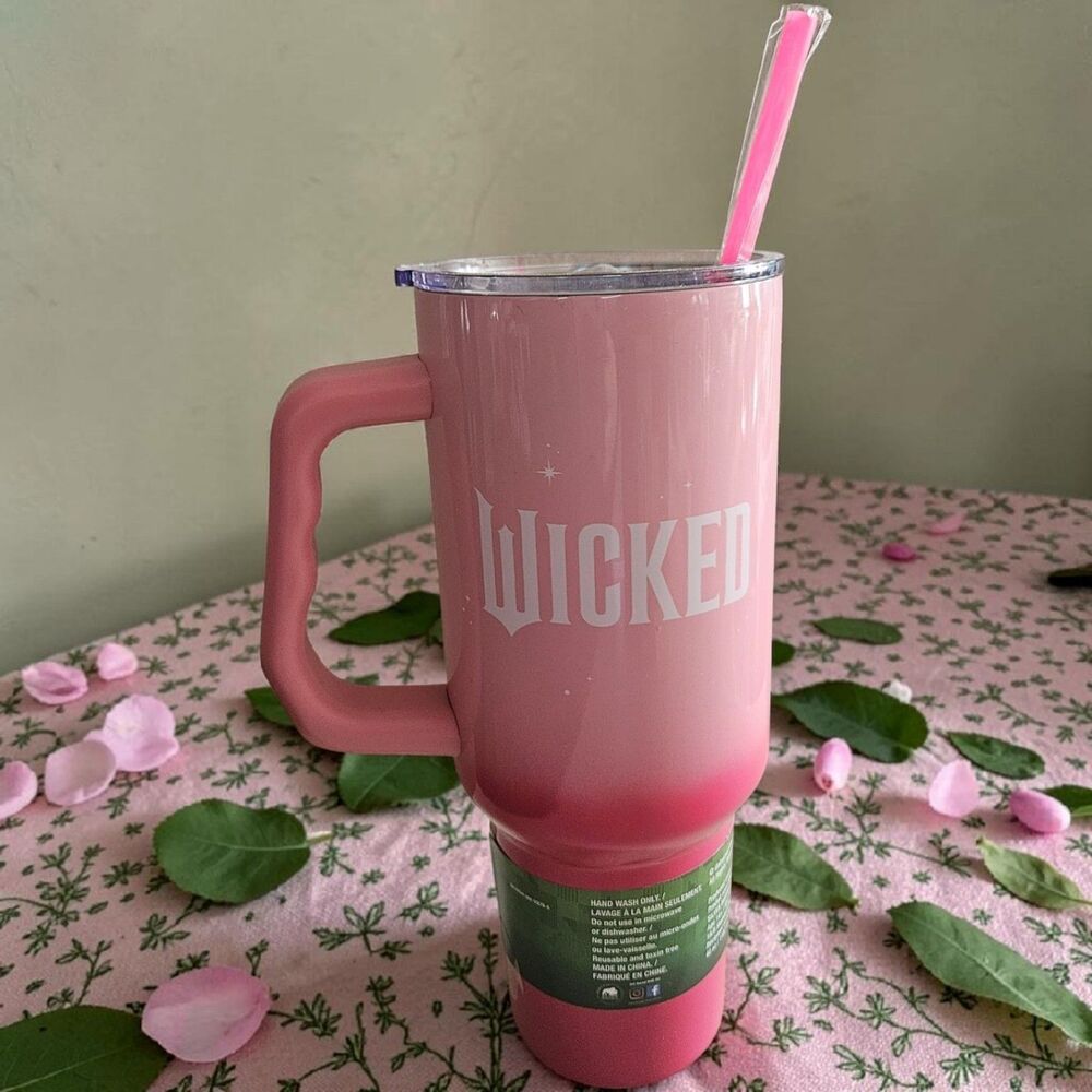 Wicked Pink Perfection 40oz Tumbler Cup Pink Ombre Stainless Steel Travel Mug
